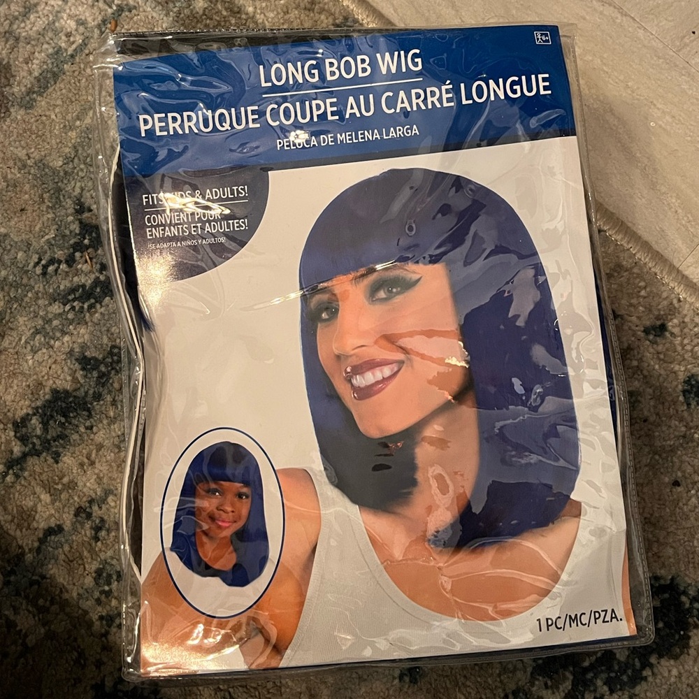 Blue Bob Wig- Long Bob